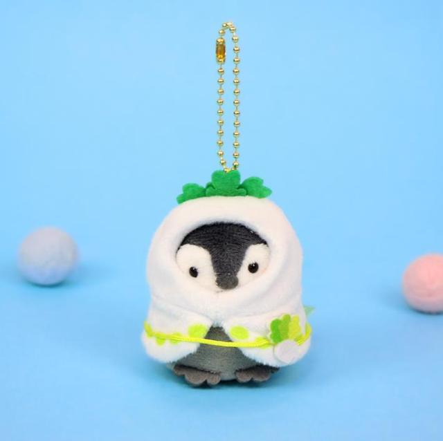 Porte-clés en peluche pingouin Kawaii