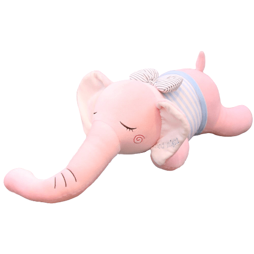 Peluche Éléphant Bonne Nuit Rose