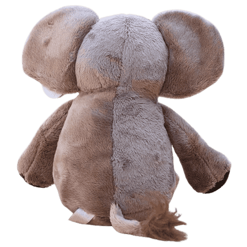 Gray Elephant Plush Big Tusks 