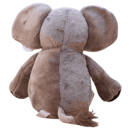 Gray Elephant Plush Big Tusks 