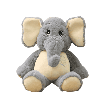 Gray Elephant Plush Big Ears 