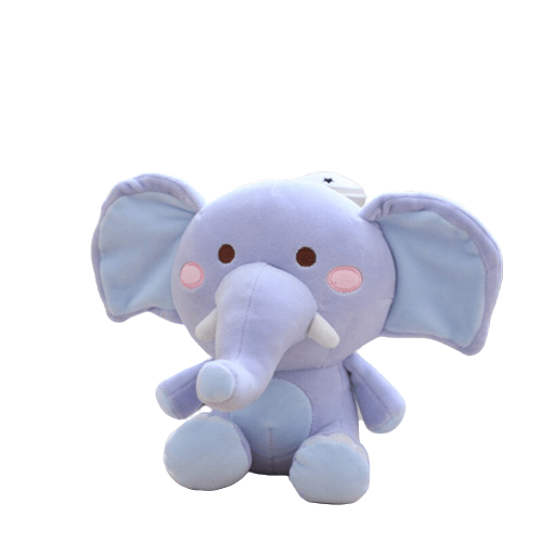 Peluche Éléphant Mignon Bleu