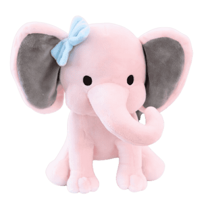 Pink Elephant Bow Tie Plush Toy 