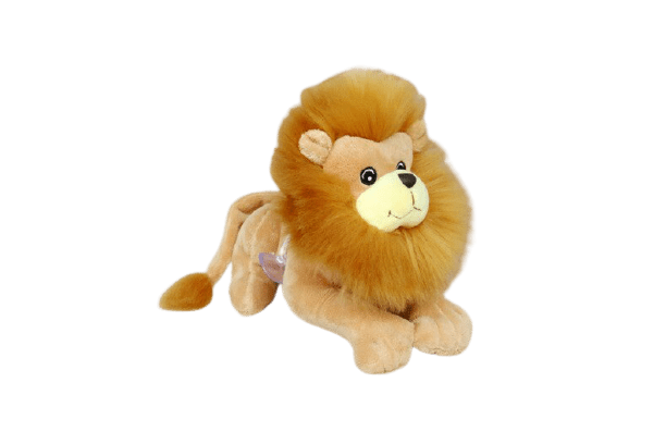 Orange Lying Lion Plush