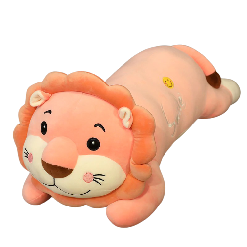 Lying Pink Lion Plush