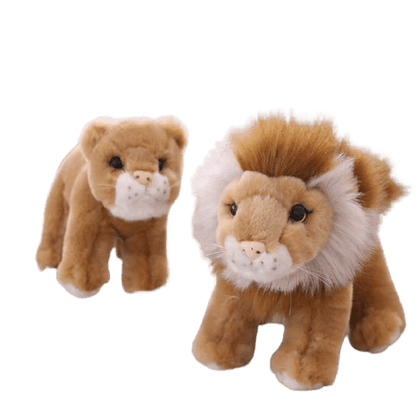 Brown Lion and Lioness soft toy 