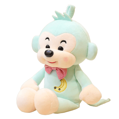 Turquoise Blue Banana Monkey Plush Toy