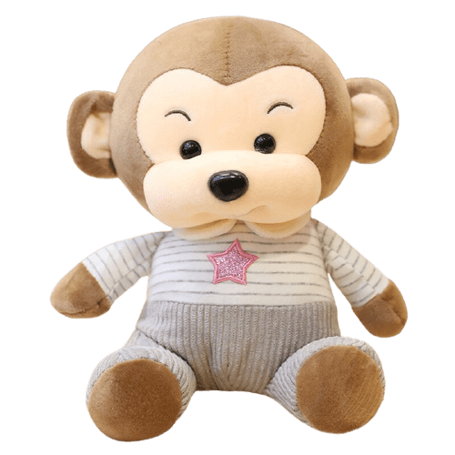 Pink Star Monkey Plush Toy