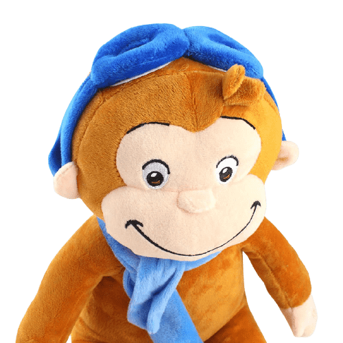 George Blue Scarf Monkey Plush Toy