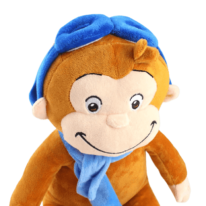 Peluche Singe George Foulard Bleu