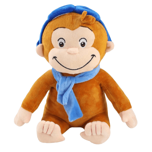 Peluche Singe George Foulard Bleu