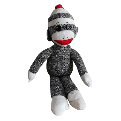 Peluche Singe Gris Chiné