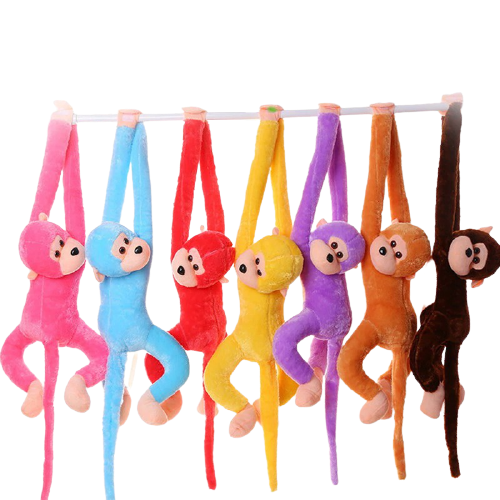 Peluche Singe Couleurs Unies