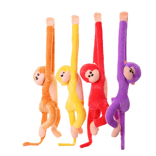 Peluche Singe Couleurs Unies