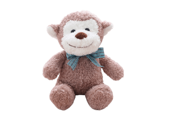 Monkey Plush Toy Big Smile Bow Tie