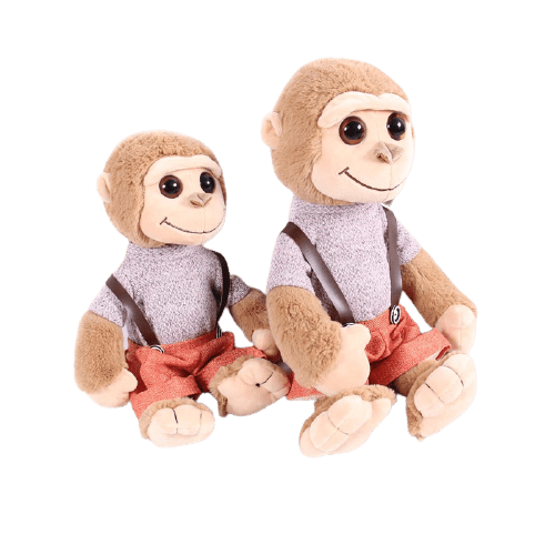 Gray Sweater Monkey Plush