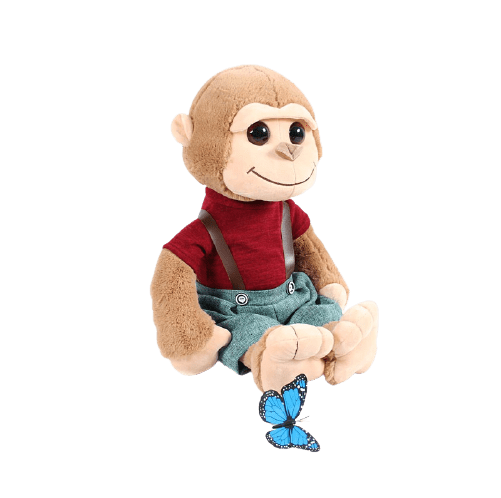 Red Sweater Monkey Plush