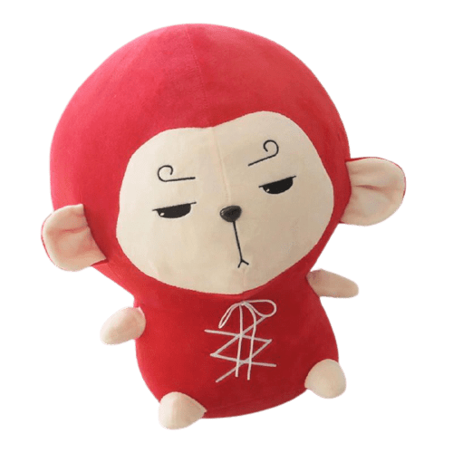 Peluche Singe Blasé Rouge