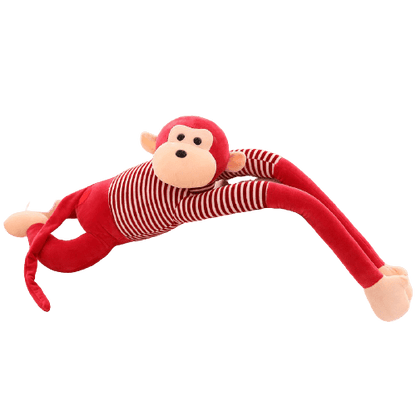 Peluche Singe Suspendu Rouge