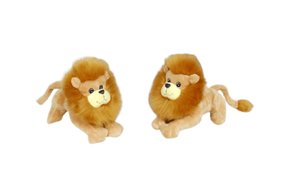 Orange Lying Lion Plush