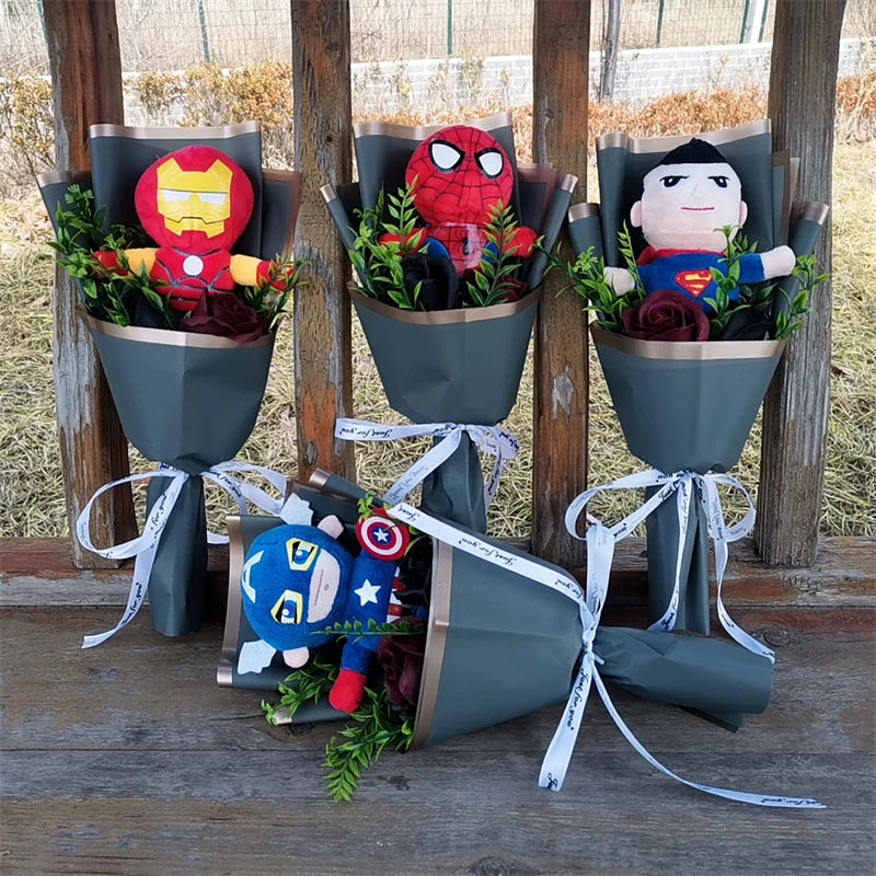 Bouquet de peluche Super Hero - Spider-Man - Iron Man - Superman Captain America