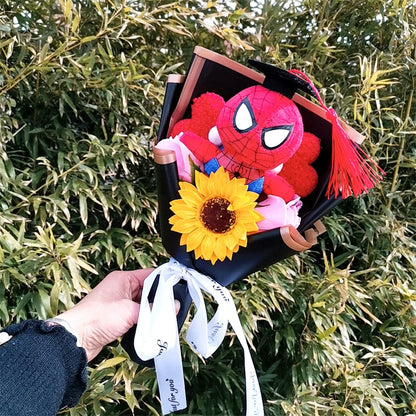 Hot Super Hero Spider-Man The Avengers Graduation gift Plush bouquets Stuffed Soft Lovely Kids Christmas Day Birthday Gifts