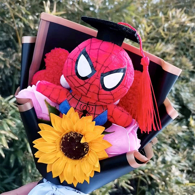 Hot Super Hero Spider-Man The Avengers Graduation gift Plush bouquets Stuffed Soft Lovely Kids Christmas Day Birthday Gifts