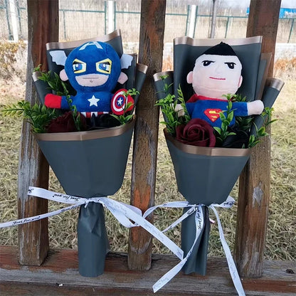 Bouquet de peluche Super Hero - Spider-Man - Iron Man - Superman Captain America