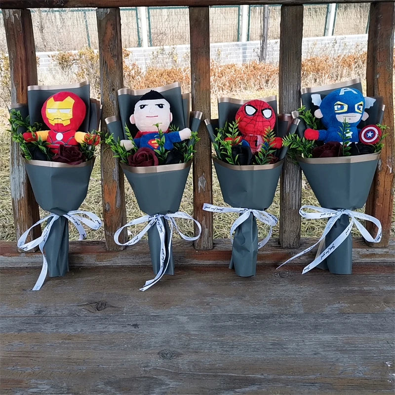 Bouquet de peluche Super Hero - Spider-Man - Iron Man - Superman Captain America