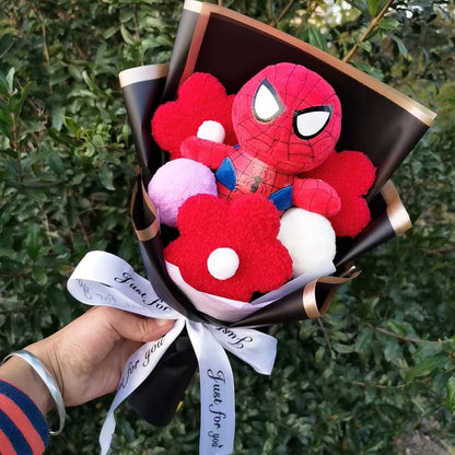 The Avengers Cute Super Hero Spider-Man Iron Man Superman Captain America Plush bouquets Kids Christmas Day Birthday Gifts