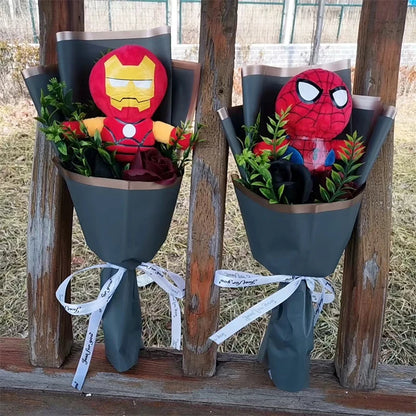 Bouquet de peluche Super Hero - Spider-Man - Iron Man - Superman Captain America