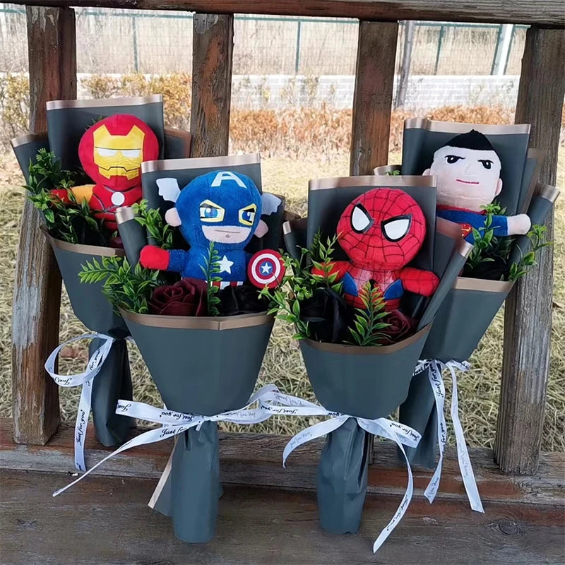 Bouquet de peluche Super Hero - Spider-Man - Iron Man - Superman Captain America