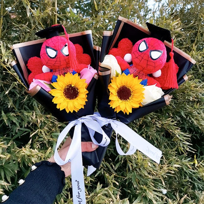 Hot Super Hero Spider-Man The Avengers Graduation gift Plush bouquets Stuffed Soft Lovely Kids Christmas Day Birthday Gifts