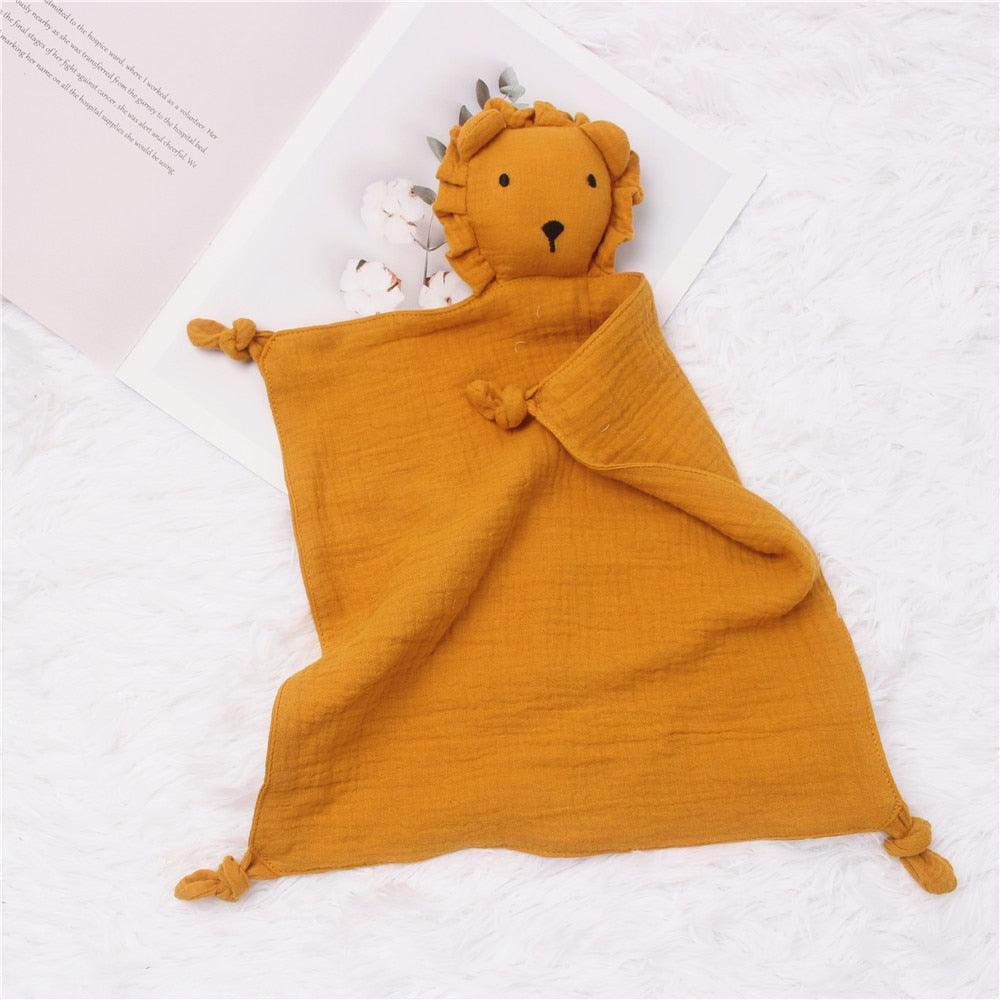 Doudou Bébé Lion Orange