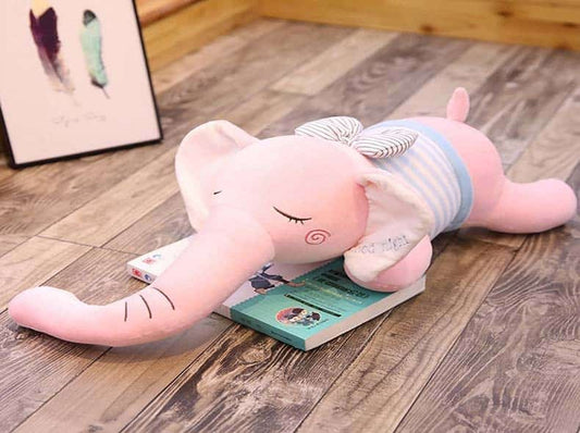 Peluche Éléphant Bonne Nuit Rose