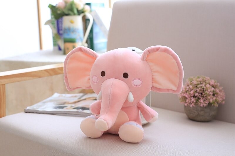 Peluche Éléphant Mignon Rose