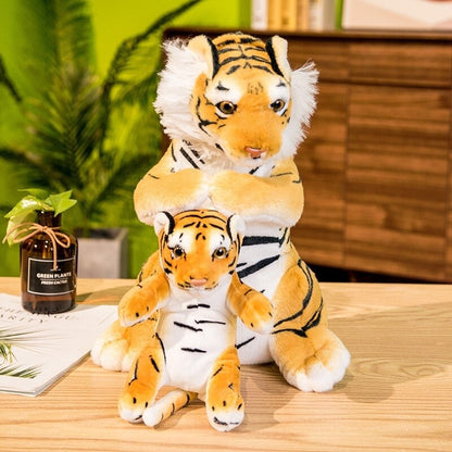 Sitting Red Tiger Plush Toy