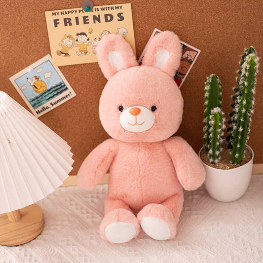 Lapin Nounours Peluche Rose