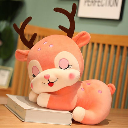 Peluche Cerf Rose Kawaii