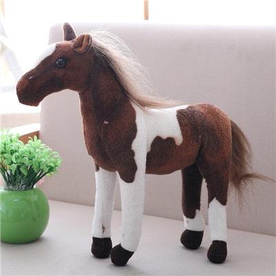 Peluche Cheval Brun Foncé