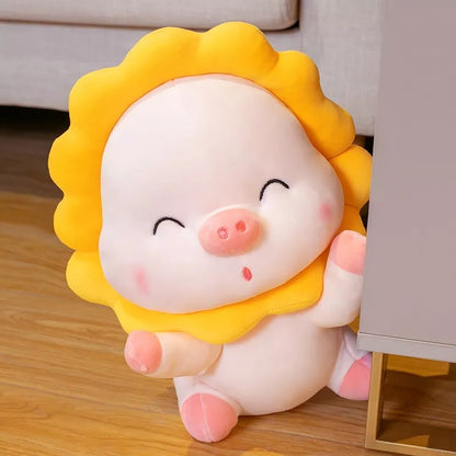 Yellow Flower Pig Plush Toy