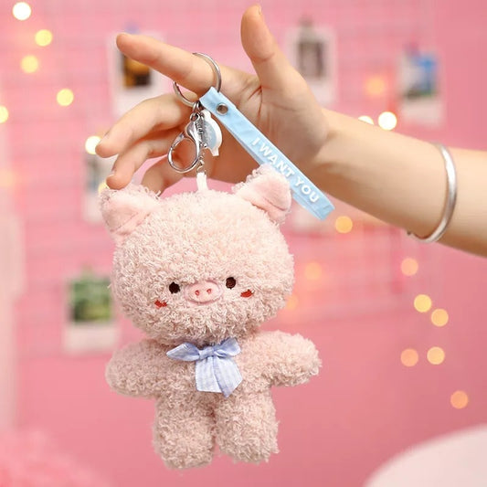 Plush Pig Keychain