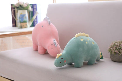 Plush Dinosaur Pillow Pink