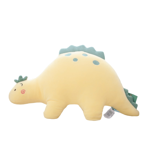 Dinosaur Plush Yellow Pillow