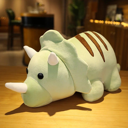 Green Triceratops Dinosaur Plush