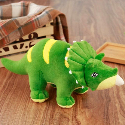 Green Triceratops Dinosaur Plush