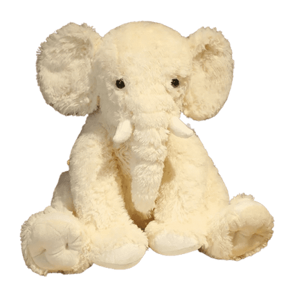 Sitting Beige Elephant Plush