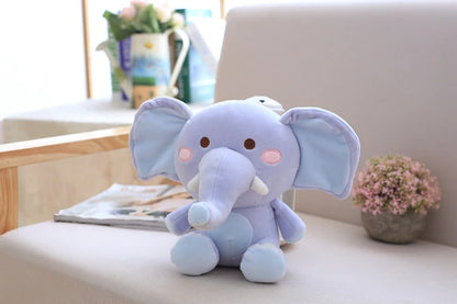 Peluche Éléphant Mignon Bleu