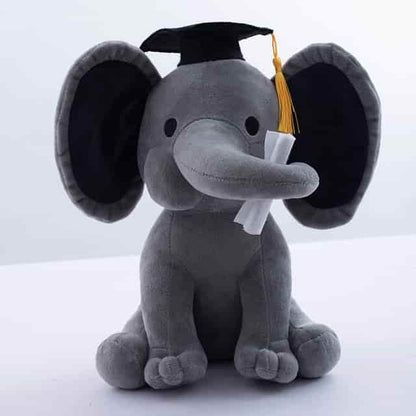 Sitting Gray Elephant Plush Toy 