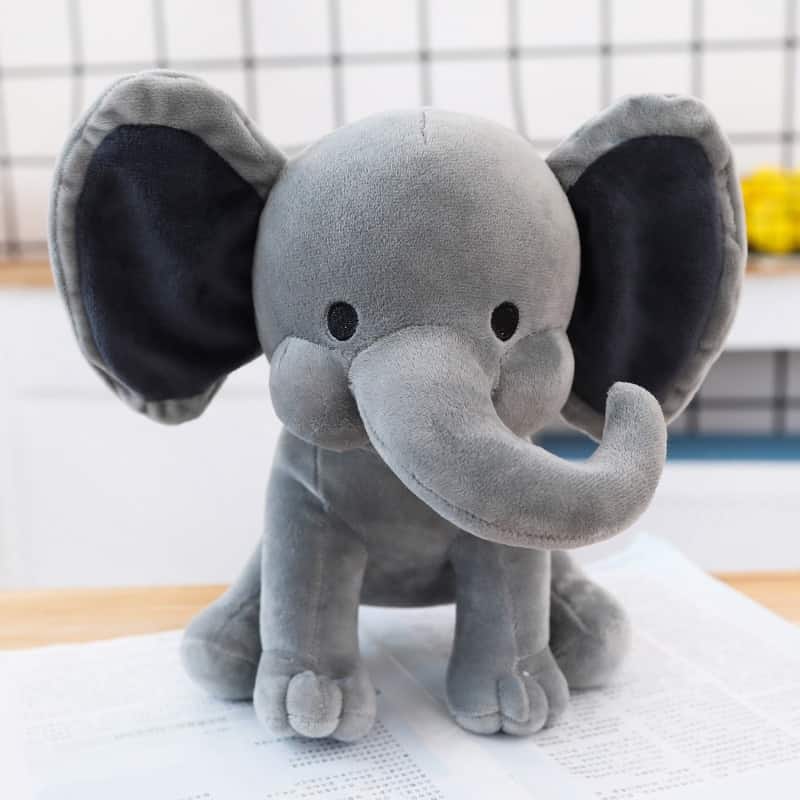 Adorable Gray Elephant Plush Toy